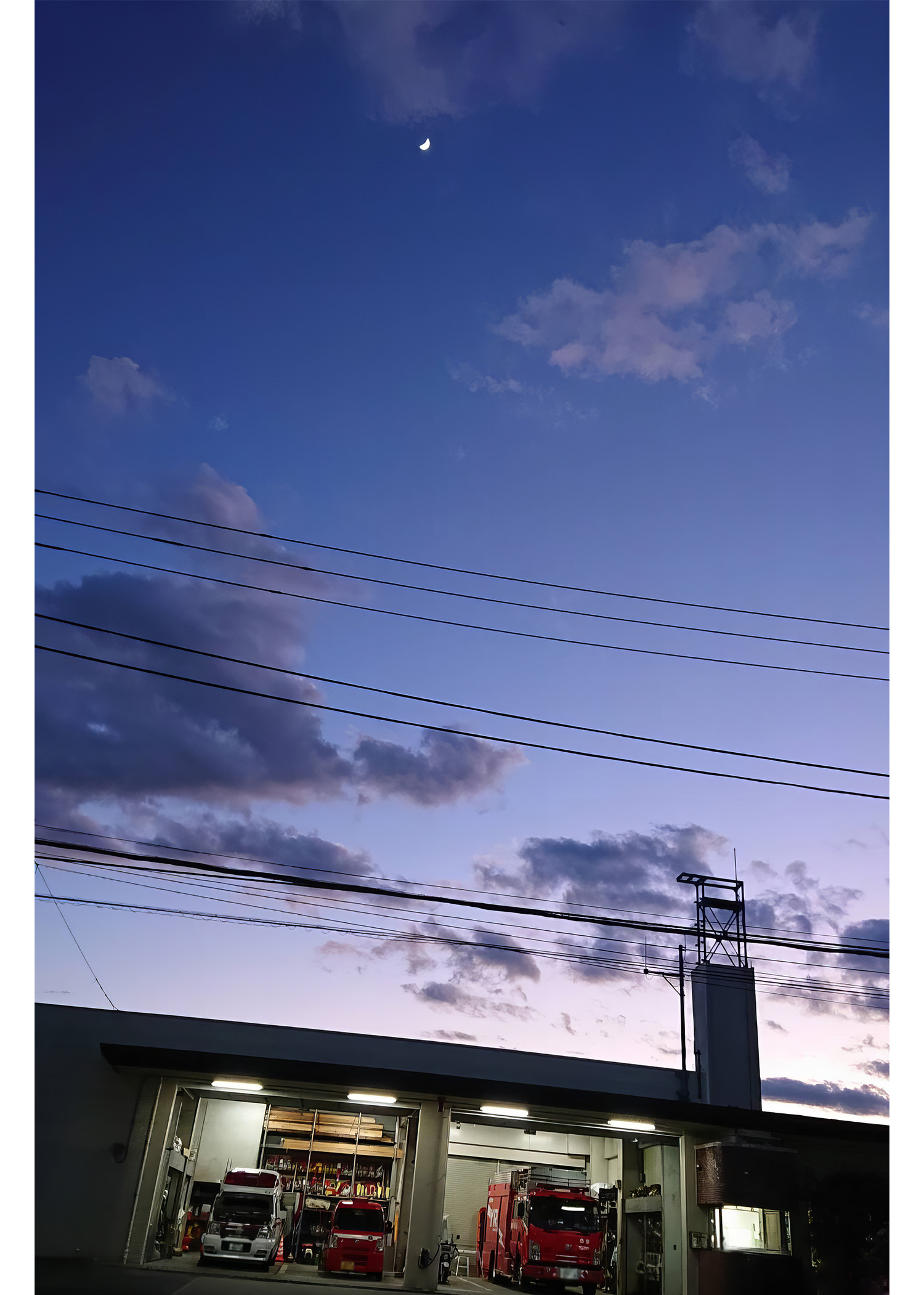 海辺の夕焼けのグラデーション